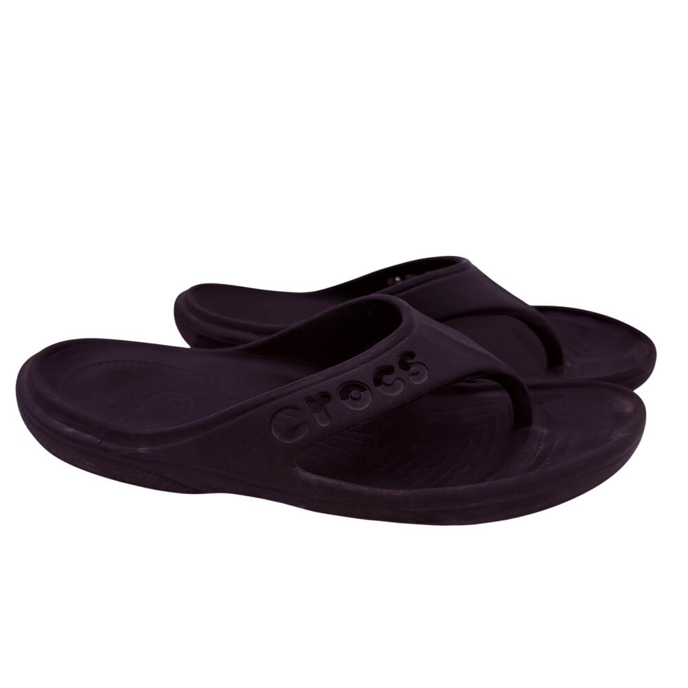 Crocs Men's Black Baya Flip Flop Sandals Size 12